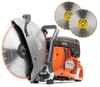 Husqvarna K 770 II 14" Cut-Off Saw with 2 FREE Diamond Blades!